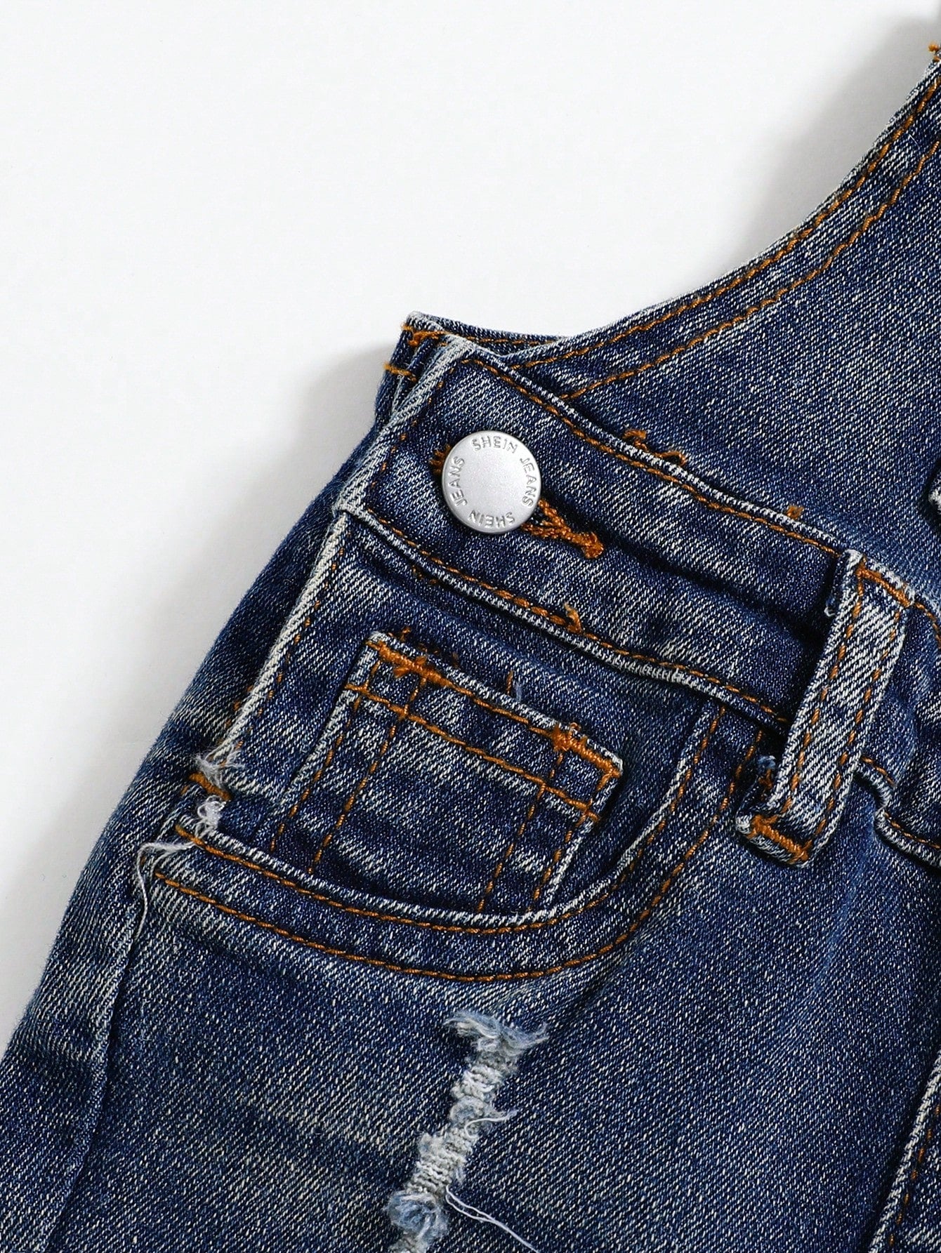 Toddler/Baby Boys' Casual Distressed Retro Vintage Washed Ripped Frayed High Stretch Slim Fit Blue Denim Overalls Jumpsuit,Leisure And Versatile For Baby Fall/Winter Outdoor Wear Clothes Outfits
