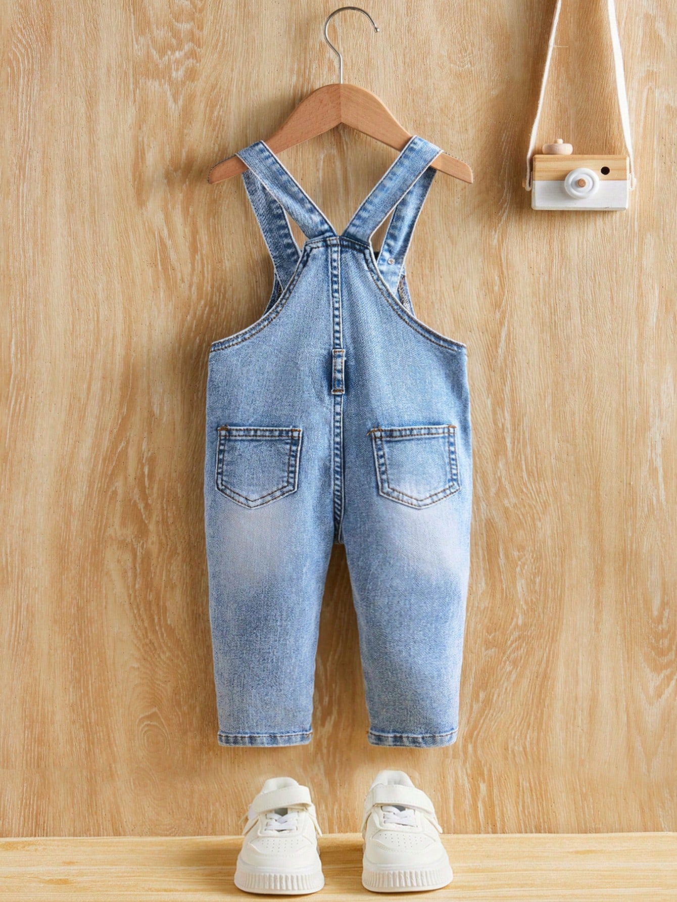 Toddler/Baby Boys' Casual Distressed Retro Vintage Washed Ripped Frayed High Stretch Slim Fit Blue Denim Overalls Jumpsuit,Leisure And Versatile For Baby Fall/Winter Outdoor Wear Clothes Outfits