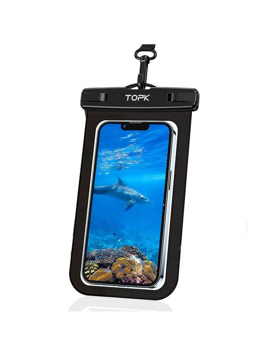 TOPK E01 Waterproof Phone Pouch, Universal IPX8 Waterproof Phone Case Dry Bag With Lanyard Compatible With IPhone Android Up To 7.0 Inch