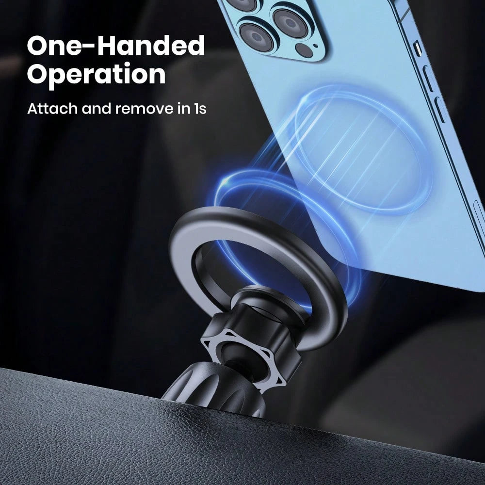 TOPK Magnetic Car Mount, 20 Powerful Magnets, 360° Rotation Air Vent Phone Holder, Waterproof, Adjustable, Round Shape, ABS Material, Compatible With IPhone 15/14/13/12 Series, Auto Smartphone Cradle
