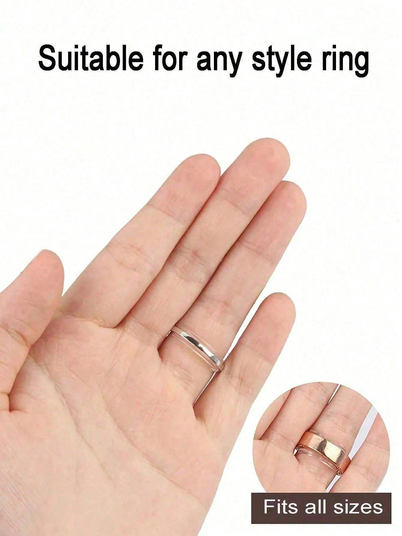 Transparent Ring Size Adjuster, Invisible Ring Adjuster, Women's Loose Finger Ring Size Reducer Invisible Sticker, DIY Sewing Jewelry Tool Set Adjuster, Suitable For Wedding Rings And Jewelry Comfort