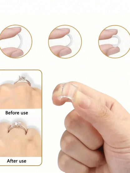 Transparent Ring Size Adjuster, Invisible Ring Adjuster, Women's Loose Finger Ring Size Reducer Invisible Sticker, DIY Sewing Jewelry Tool Set Adjuster, Suitable For Wedding Rings And Jewelry Comfort