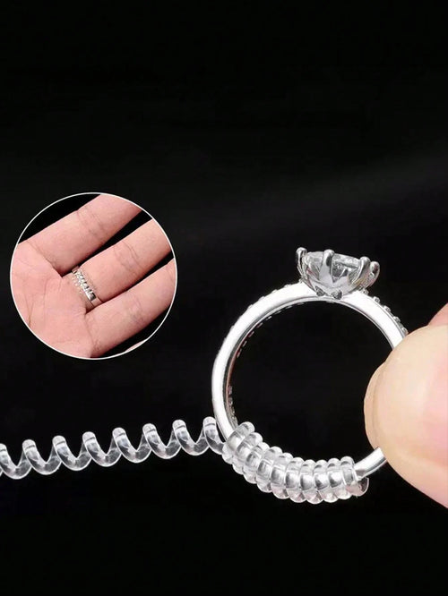 Transparent Ring Sizer Adjuster, Invisible Ring Sizer, Women's Loose Ring Size Reducer Invisible Sticker, Transparent DIY Sewing Jewelry Tool Kit, Loose Ring Adjuster Set- Ideal For Wedding Rings And