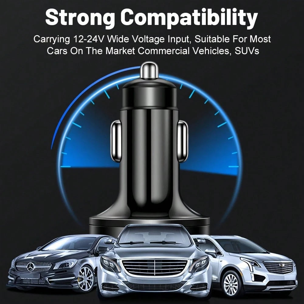 [Travel Artifact]XJDR Multi-Port 2PD 4USB Car Charger Fast Charging PD QC3.0 USB C Car Phone Charger Type C Adapter|Supports Fast Charging Of Multiple Devices At The Same Time