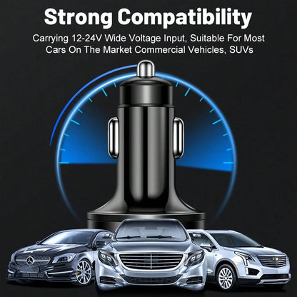 [Travel Artifact]XJDR Multi-Port 2PD 4USB Car Charger Fast Charging PD QC3.0 USB C Car Phone Charger Type C Adapter|Supports Fast Charging Of Multiple Devices At The Same Time