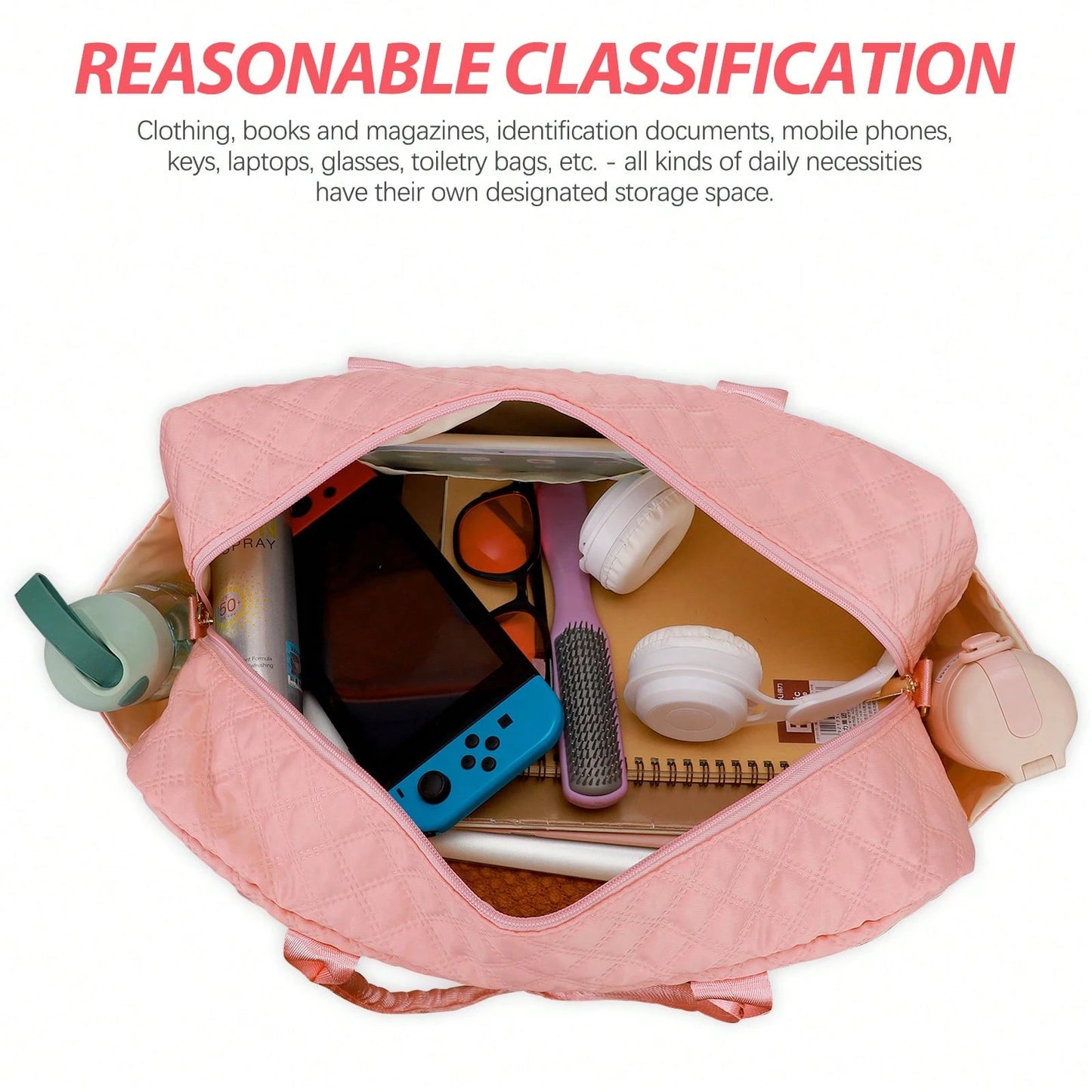 Travel Bag For Women Duffle, Weekender Overnight Bag With Shoe Compartment, Carry On Bag With Toiletry Bag, Gym Duffel Bag, Hospital Bags For Labor