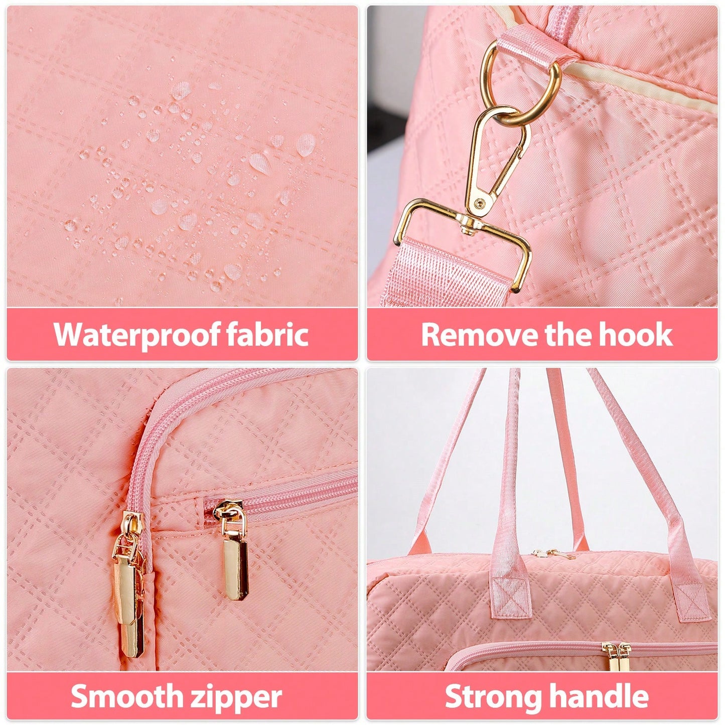 Travel Bag For Women Duffle, Weekender Overnight Bag With Shoe Compartment, Carry On Bag With Toiletry Bag, Gym Duffel Bag, Hospital Bags For Labor