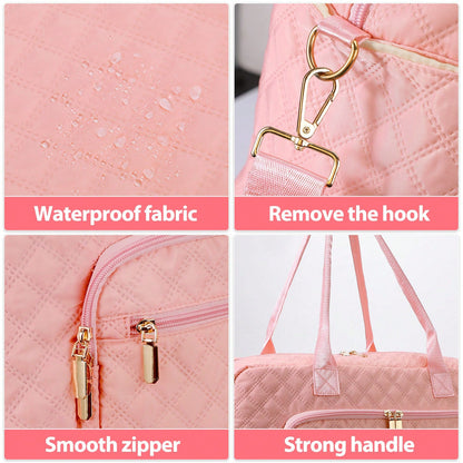 Travel Bag For Women Duffle, Weekender Overnight Bag With Shoe Compartment, Carry On Bag With Toiletry Bag, Gym Duffel Bag, Hospital Bags For Labor