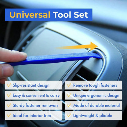 Tresalto Auto Trim Removal Tool Kit- 5 Piece Set For Dash, Door Panel, Clip Remover- Scratch-Resist Nylon Pry Tools For Interior Car Trims Work