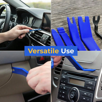 Tresalto Auto Trim Removal Tool Kit- 5 Piece Set For Dash, Door Panel, Clip Remover- Scratch-Resist Nylon Pry Tools For Interior Car Trims Work