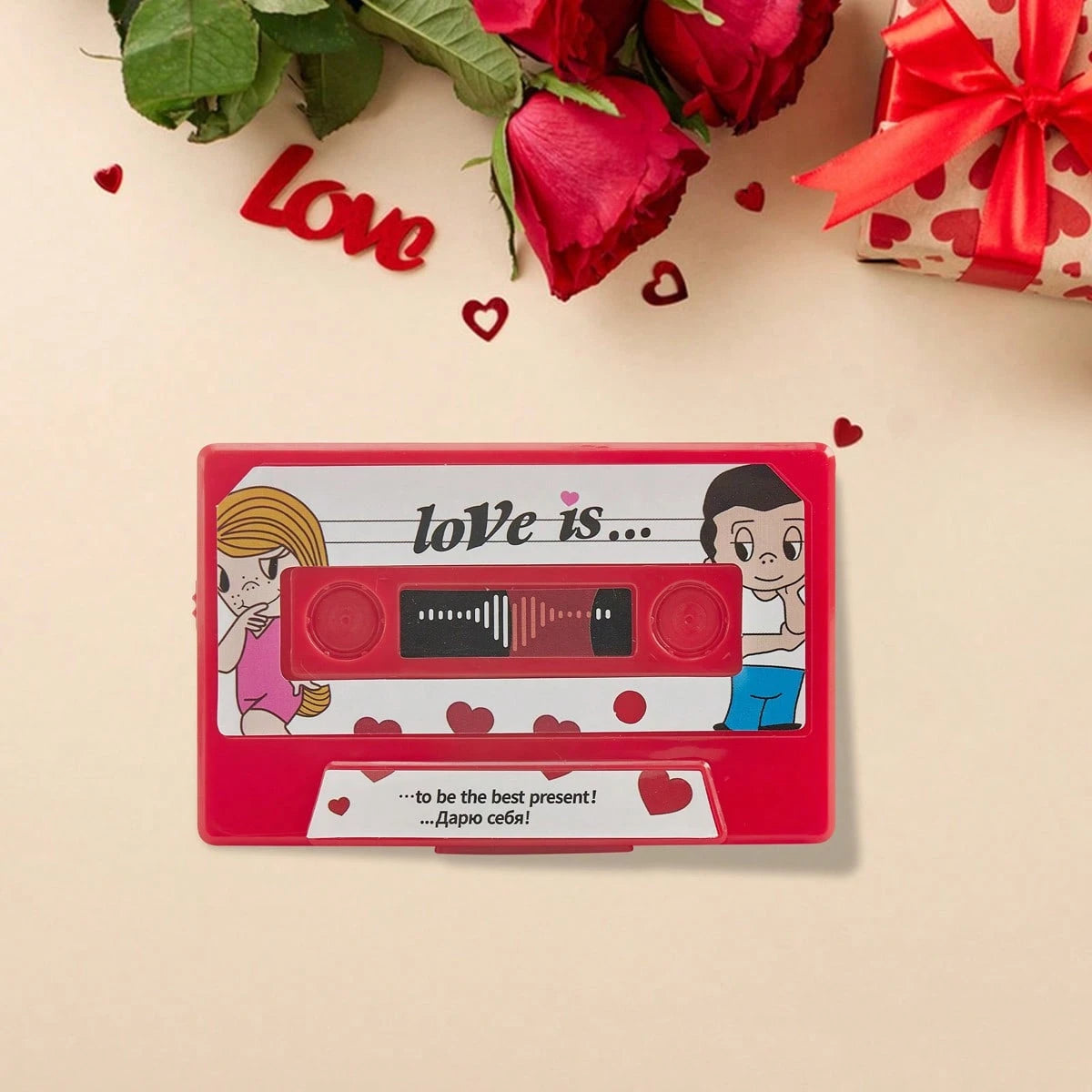 Unique Voice Cassettes Tape Elegant Sound Greeting Card Recordable Surprise Present For Birthdays Anniversaries