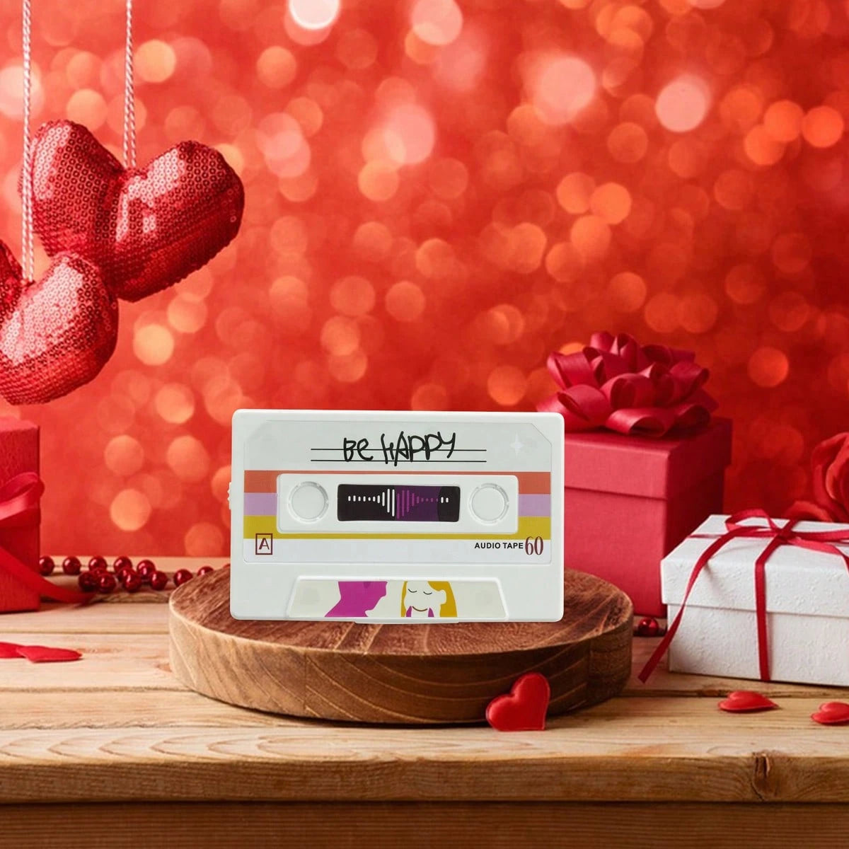 Unique Voice Cassettes Tape Elegant Sound Greeting Card Recordable Surprise Present For Birthdays Anniversaries