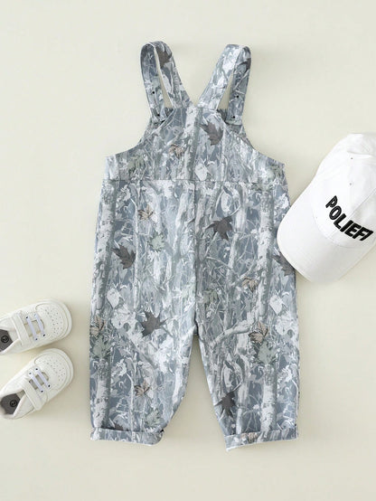 Unisex Newborn Baby Boy/Girl Black Camo,Summer,Casual,Vacation Fashionable Bib Pants Romper,Streetwear Camouflage Print Overalls Toddler Outfit