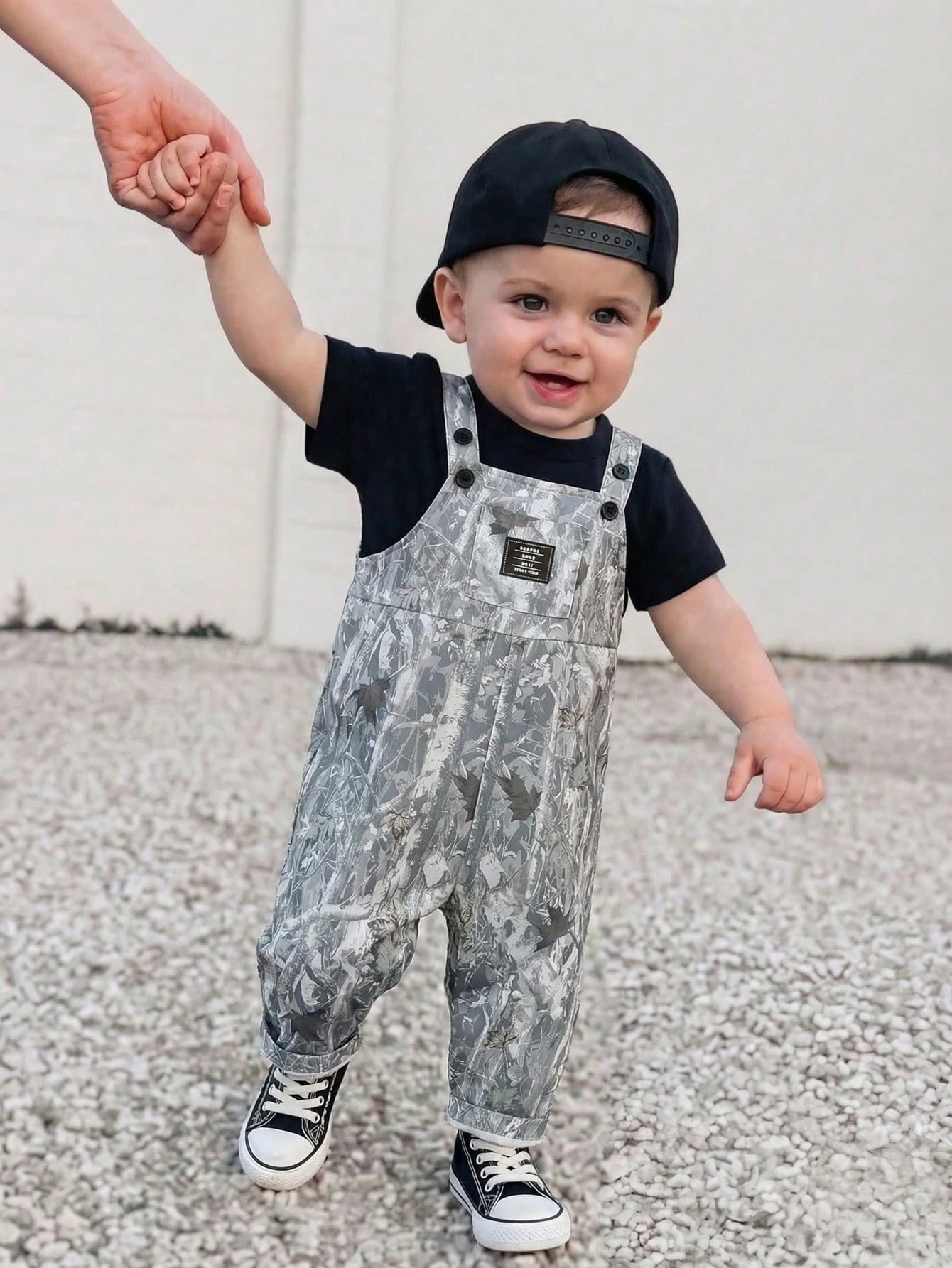 Unisex Newborn Baby Boy/Girl Black Camo,Summer,Casual,Vacation Fashionable Bib Pants Romper,Streetwear Camouflage Print Overalls Toddler Outfit