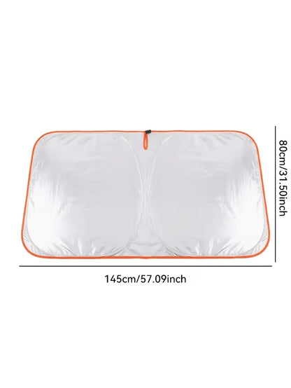 Universal Car Front Windshield Sunshade, Thickened Heat Insulation Anti-Glare Sunshade, Foldable Waterproof Car Sunshade, Blocks UV Rays And Sun Protection, Keeps Car Interior Cool, Easy To Store Summ