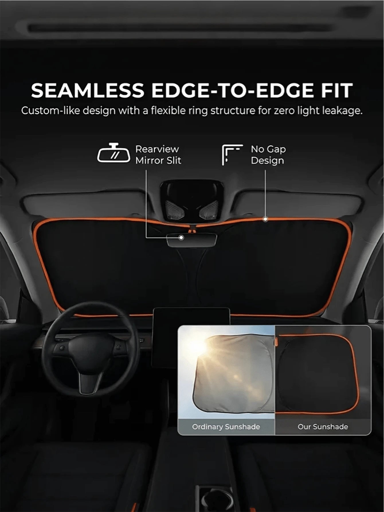 Universal Car Front Windshield Sunshade, Thickened Heat Insulation Anti-Glare Sunshade, Foldable Waterproof Car Sunshade, Blocks UV Rays And Sun Protection, Keeps Car Interior Cool, Easy To Store Summ
