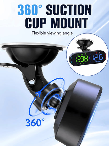 Universal Car GPS Speedometer HUD- 2026 New Head-Up Display, Supports MPH/KMH, Large LED Font, USB Plug & Play, Auto Brightness- Compatible With All Car Models