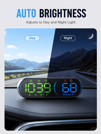 Universal Car GPS Speedometer HUD- 2026 New Head-Up Display, Supports MPH/KMH, Large LED Font, USB Plug & Play, Auto Brightness- Compatible With All Car Models