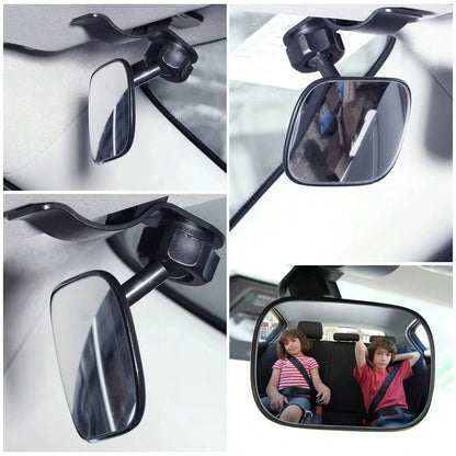 Universal Car Interior Rearview Mirror Baby Mirror Wide Angle Convex Mirror Clip-On Rearview Mirror, Convenient For Observing Rear Passengers