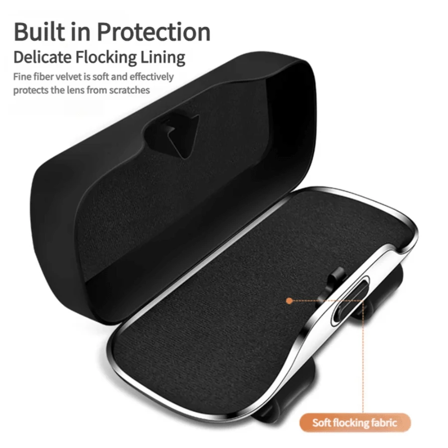 Universal Car Visor & Dashboard Fashion Glasses Holder – One-Handed Quick Access, Scratch-Resistant & Shockproof Case, Heat/Cold Resistant, Easy Install, Great Gift For Drivers, Fathers & Friends, Per