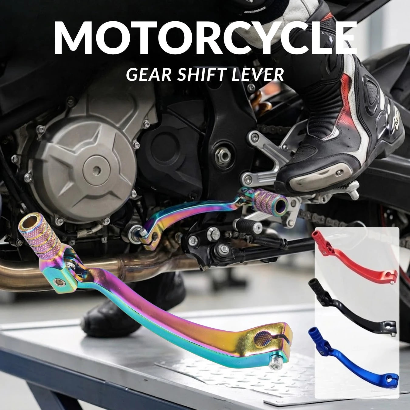 Universal CNC Aluminum Alloy Motorcycle Folding Gear Shift Lever, Durable Lightweight Gear Shifter, Suitable For 50cc-125cc Pit Bike Off-Road Motorcycle CRF XR RM KX KLX TTR PW SSR Apollo Tao Tao Modi