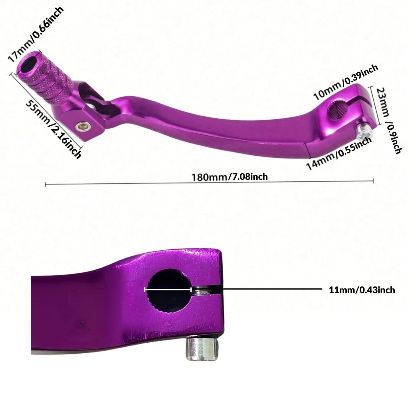 Universal CNC Aluminum Alloy Motorcycle Folding Gear Shift Lever, Durable Lightweight Gear Shifter, Suitable For 50cc-125cc Pit Bike Off-Road Motorcycle CRF XR RM KX KLX TTR PW SSR Apollo Tao Tao Modi