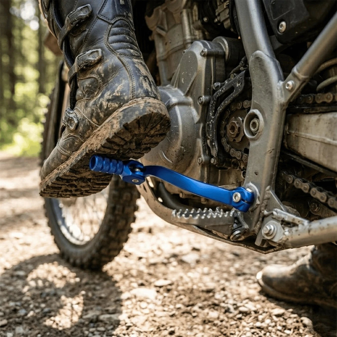 Universal CNC Aluminum Alloy Motorcycle Folding Gear Shift Lever, Durable Lightweight Gear Shifter, Suitable For 50cc-125cc Pit Bike Off-Road Motorcycle CRF XR RM KX KLX TTR PW SSR Apollo Tao Tao Modi