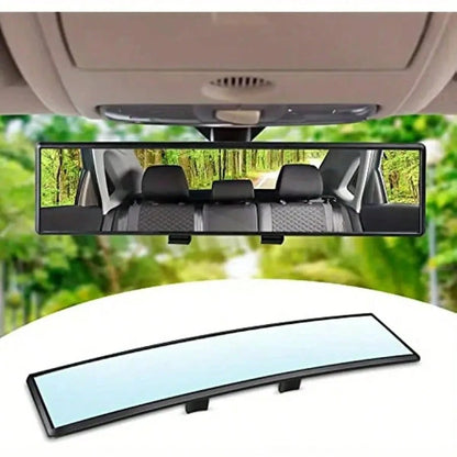 Universal Curved Rearview Mirror For Cars, Interior Clip-On Wide-Angle Rearview Mirror, Wide Field Of View Improves Visibility, Effectively Reduces Blind Spots And Increases Driving Distance.