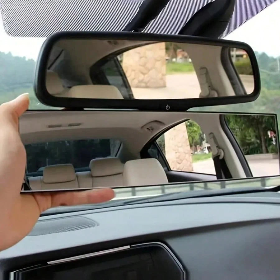 Universal Curved Rearview Mirror For Cars, Interior Clip-On Wide-Angle Rearview Mirror, Wide Field Of View Improves Visibility, Effectively Reduces Blind Spots And Increases Driving Distance.