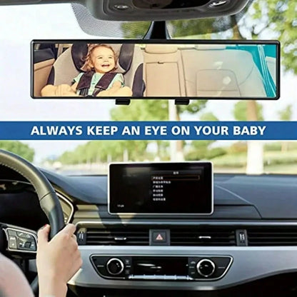 Universal Curved Rearview Mirror For Cars, Interior Clip-On Wide-Angle Rearview Mirror, Wide Field Of View Improves Visibility, Effectively Reduces Blind Spots And Increases Driving Distance.