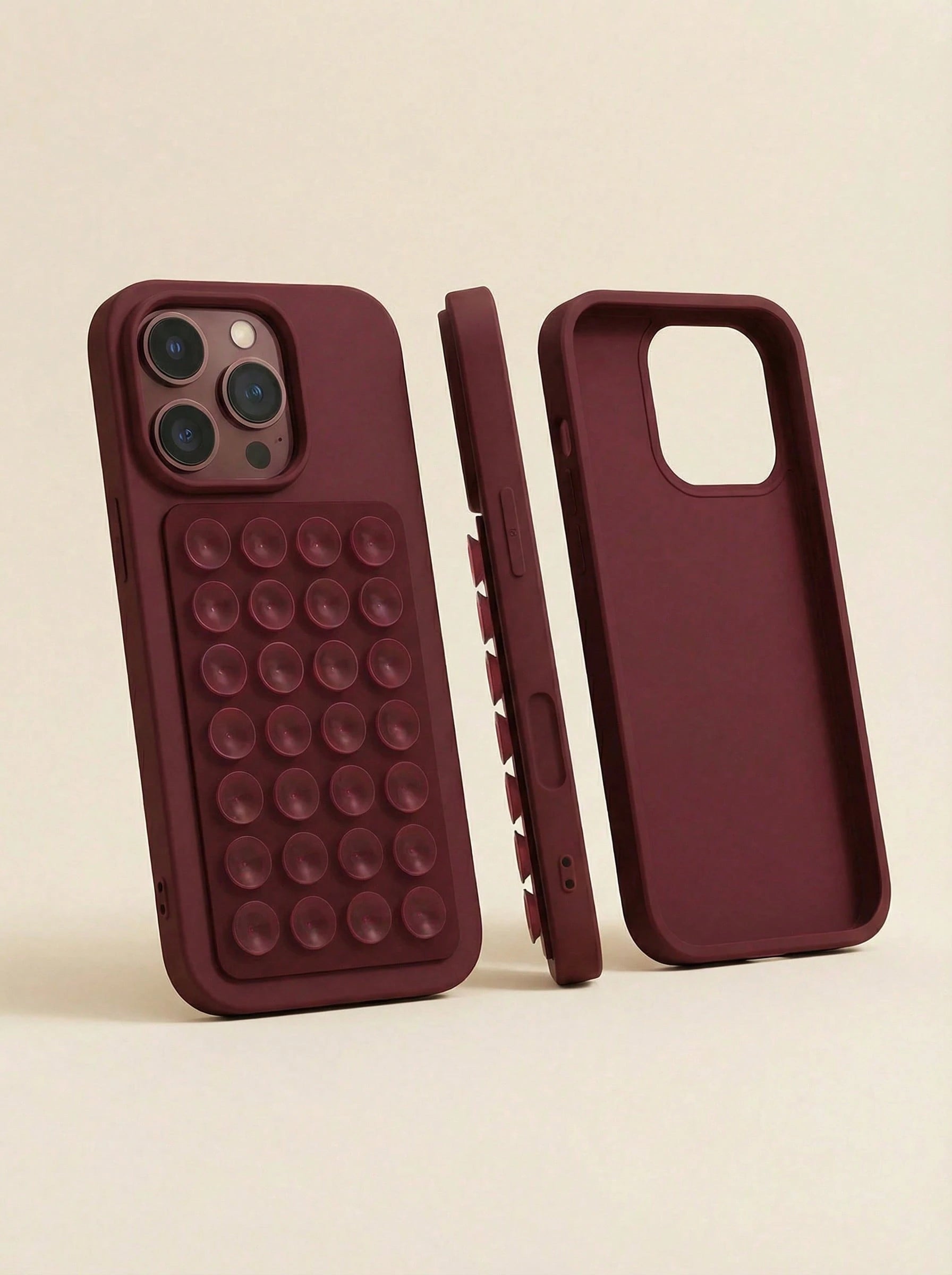 Upgrade 2IN1 Suction Cup Bracket Phone Case Compatible With IPhone 16 15 11 12 13 14 17 Pro Max Plus 17 AIR Cases Shockproof Back Cover Accessories