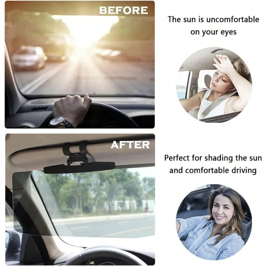 Upgrade Anti-Glare 180°Adjustable Sun Visor For Car,Block UV 97% Sun Blocker Sun Visor Extender,Eliminates Snow Blindness&Eye Fatigue Car Must Have Car Visor