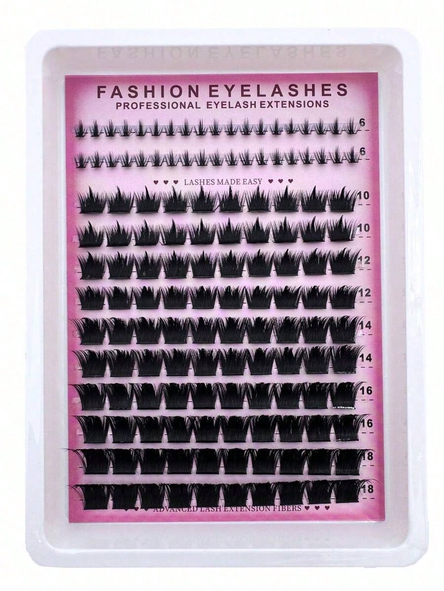 [Upgrade Your Look]300D Pointed Tip Lash Clusters, 6-18mm Length, D/DD136 Lash Clusters, Thick Single Lash Pointed Tip Lash Extension, Cartoon Lash Extension, Mink Lash Extension, Dense Lashes