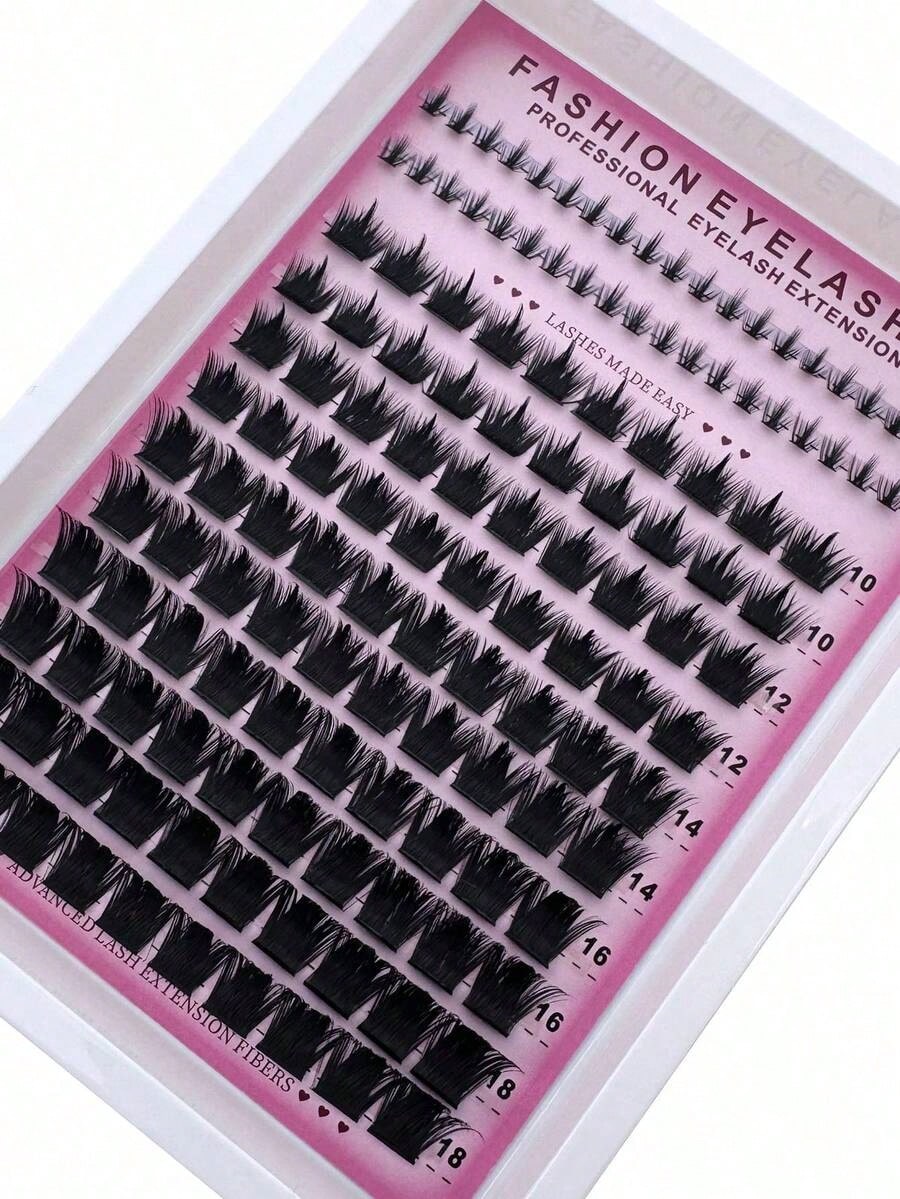 [Upgrade Your Look]300D Pointed Tip Lash Clusters, 6-18mm Length, D/DD136 Lash Clusters, Thick Single Lash Pointed Tip Lash Extension, Cartoon Lash Extension, Mink Lash Extension, Dense Lashes