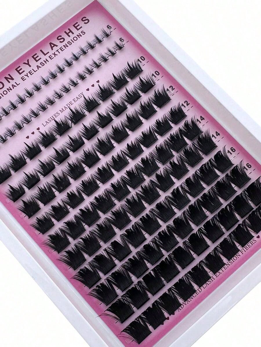 [Upgrade Your Look]300D Pointed Tip Lash Clusters, 6-18mm Length, D/DD136 Lash Clusters, Thick Single Lash Pointed Tip Lash Extension, Cartoon Lash Extension, Mink Lash Extension, Dense Lashes