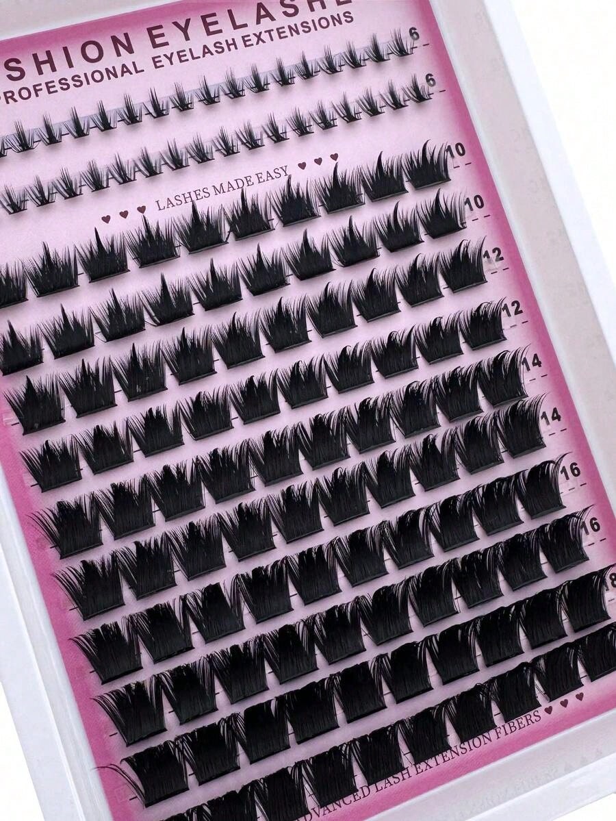 [Upgrade Your Look]300D Pointed Tip Lash Clusters, 6-18mm Length, D/DD136 Lash Clusters, Thick Single Lash Pointed Tip Lash Extension, Cartoon Lash Extension, Mink Lash Extension, Dense Lashes