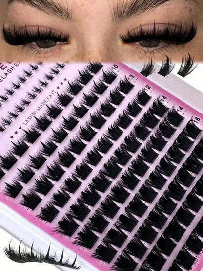 [Upgrade Your Look]300D Pointed Tip Lash Clusters, 6-18mm Length, D/DD136 Lash Clusters, Thick Single Lash Pointed Tip Lash Extension, Cartoon Lash Extension, Mink Lash Extension, Dense Lashes