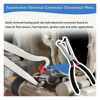 Upgraded 37960 Electrical Disconnect Pliers, 8in Automotive Tools Electrical Connector Pliers, Automotive Electrical Plug Connector Disconnect Tools For Push Tab Style Plugs