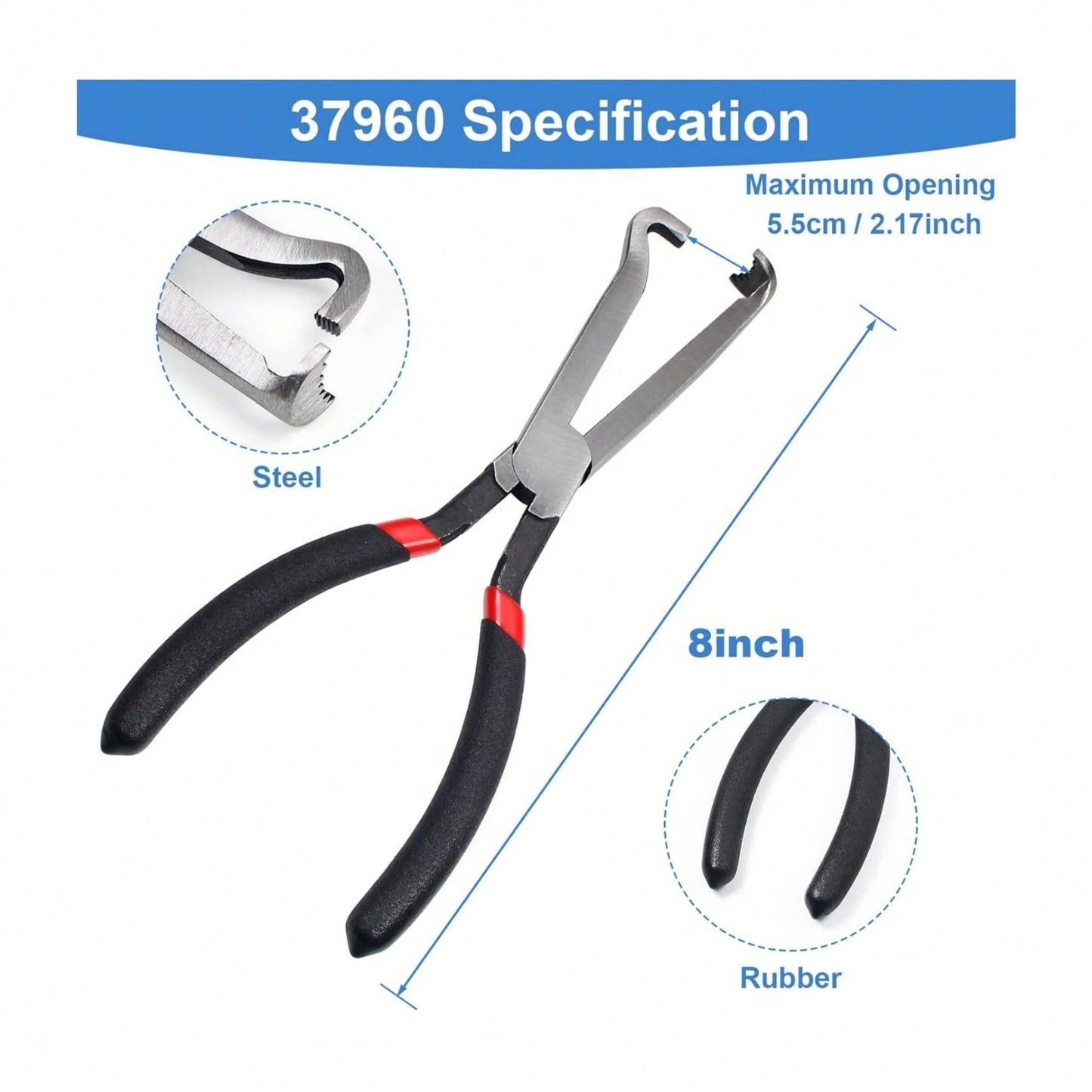 Upgraded 37960 Electrical Disconnect Pliers, 8in Automotive Tools Electrical Connector Pliers, Automotive Electrical Plug Connector Disconnect Tools For Push Tab Style Plugs