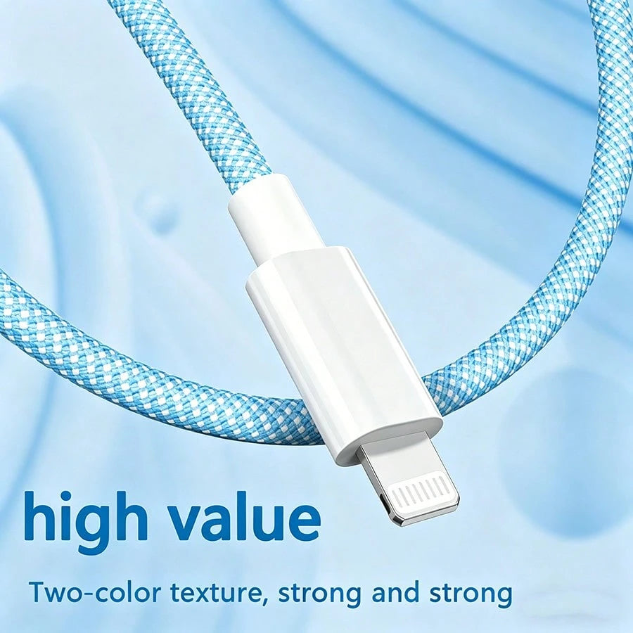 USB-C To Lightning Fast Charging Cable| Compatible With IPhone 14/13/12/11 Pro Max/XR/XS/X/8/7/6 Plus/SE, Type-C Car Charger CarPlay Data Cable, Compatible With Apple Data Cable, Supports PD Fast Cha