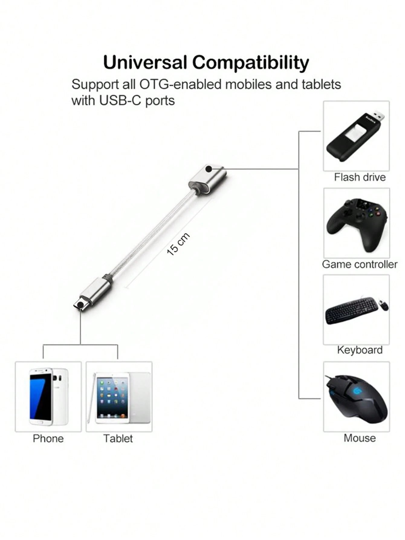 USB C To USB Adapter, Type-C To USB Adapter, USB C Male To USB A Female Adapter, USB 3.0 OTG Adapter Type-C To USB Adapter, Compatible With Laptops/Tablets/Smartphones With USB Type-C Port