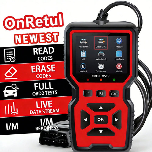 V519 Professional OBD2 Scanner- USB Powered Automotive Diagnostic Tool, With Live Data Stream, Full-Function OBD II Testing (I/M Readiness, OBD2/EOBD), Clear Engine Light, Read/Erase Codes For Most V