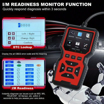 V519 Professional OBD2 Scanner- USB Powered Automotive Diagnostic Tool, With Live Data Stream, Full-Function OBD II Testing (I/M Readiness, OBD2/EOBD), Clear Engine Light, Read/Erase Codes For Most V