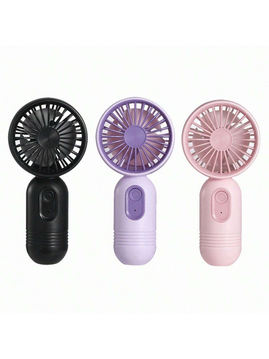 VanSmaGo Portable USB- Charging Mini Fan Sets (2- 6- Piece Combinations) With Multiple Colors Available| Hand- Held Small Fans With 3- Speed Adjustment, Eyelash- Shaped Design, Ideal Travel- F