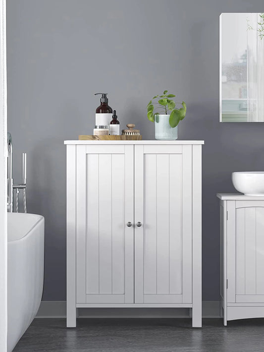 VASAGLE Bathroom Floor Storage Cabinet, Bathroom Storage Unit With 2 Adjustable Shelves, Bathroom Cabinet Freestanding, 11.8 X 23.6 X 31.5 Inches