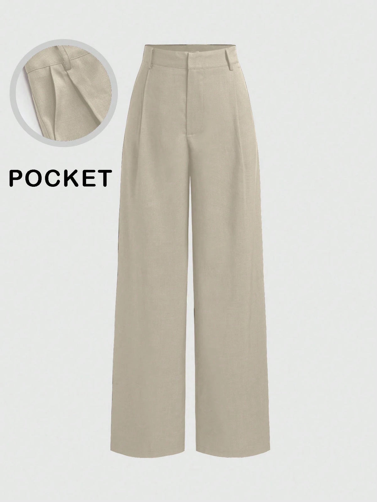 Vela Rue Minimalist Design Thin Slightly Sheer Navy Blue Solid Color Suit Pants With Zipper And Hook Closure Wide Leg Slimming All-Season Fashion Trousers