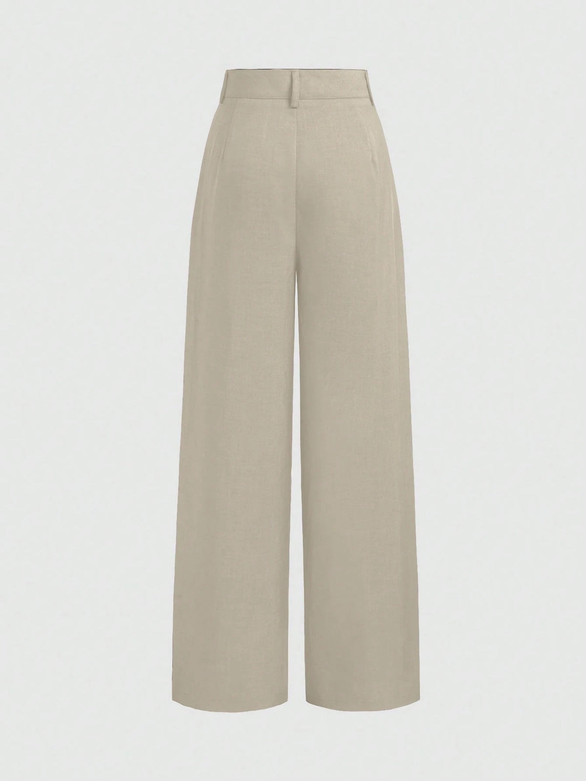 Vela Rue Minimalist Design Thin Slightly Sheer Navy Blue Solid Color Suit Pants With Zipper And Hook Closure Wide Leg Slimming All-Season Fashion Trousers