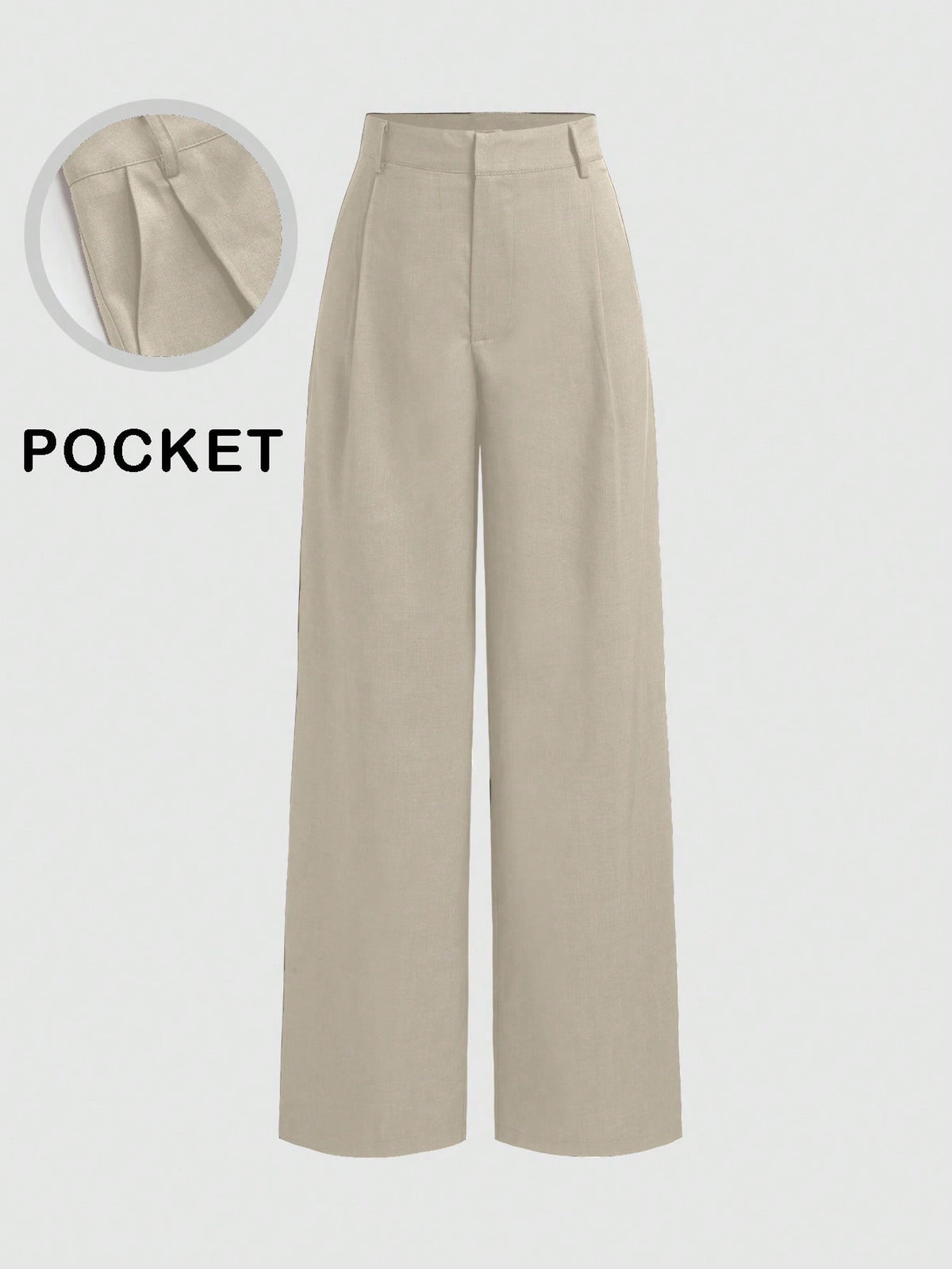 Vela Rue Minimalist Design Thin Slightly Sheer Navy Blue Solid Color Suit Pants With Zipper And Hook Closure Wide Leg Slimming All-Season Fashion Trousers