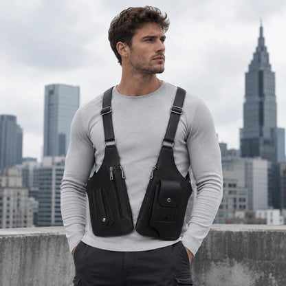 Vest Bag Tactical Chest Bag New Men's Retro Backpack Armpit Bag Multifunctional Single Shoulder Bag Outdoor Sports Men's Bag