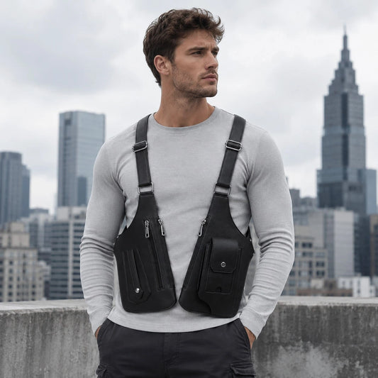 Vest Bag Tactical Chest Bag New Men's Retro Backpack Armpit Bag Multifunctional Single Shoulder Bag Outdoor Sports Men's Bag